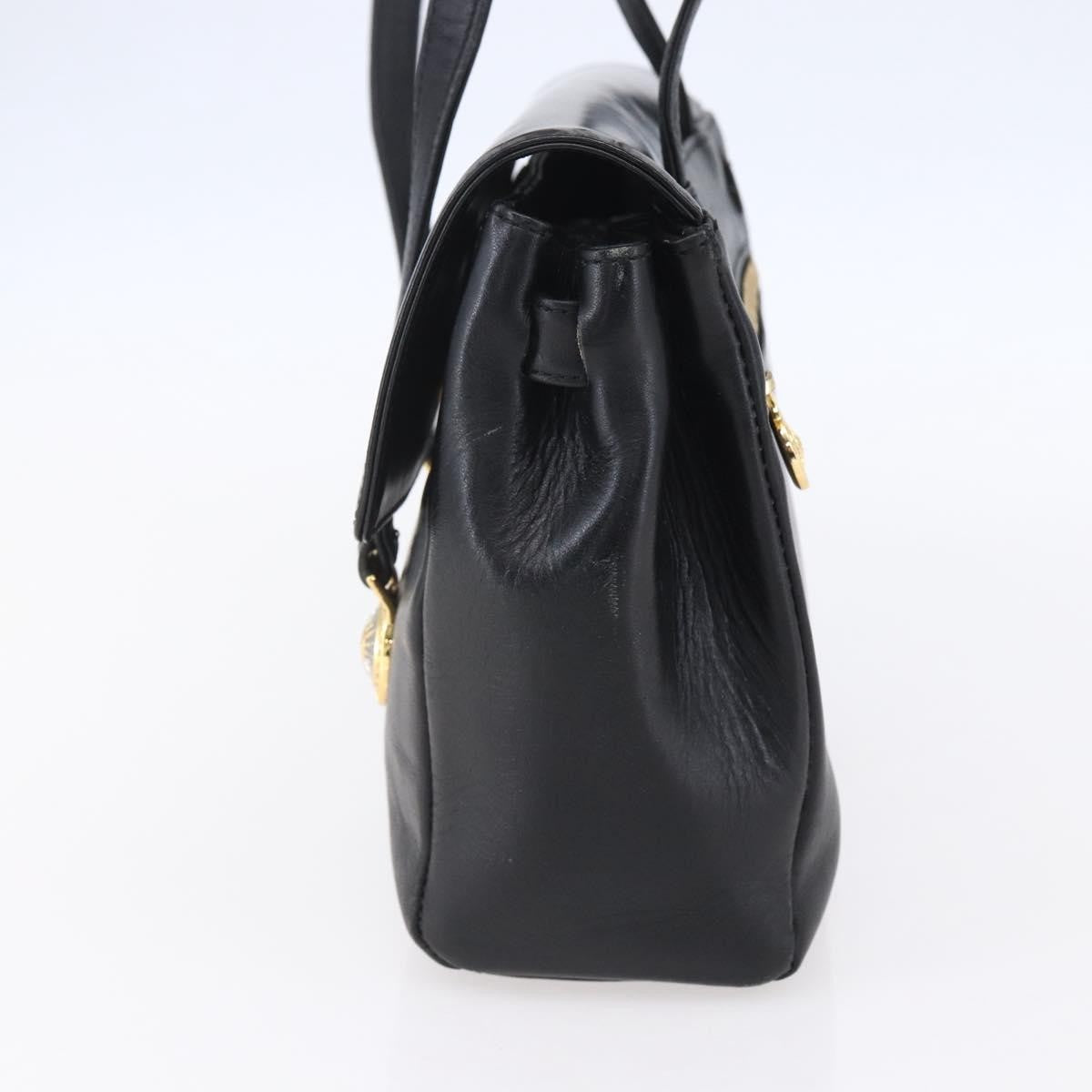Versace Vintage Shoulder Bag Leather, BLACK, LEATHER, Shoulder bag