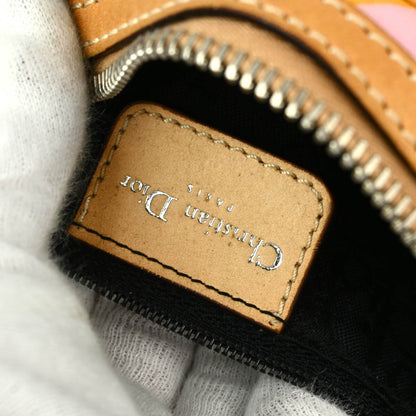 Christian Dior Argyle Check Shoulder Bag Canvas with Leather, MULTICOLOUR, CANVAS, Shoulder bag