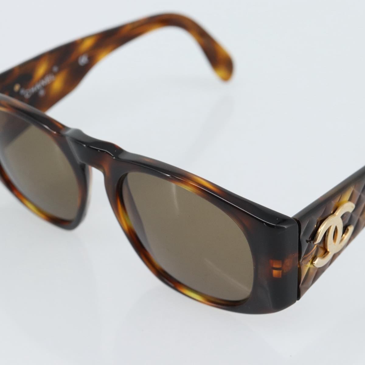 Chanel CC Logo Matelasse Sunglasses Eye Wear Plastic, Brown, Plastic, Sunglasses
