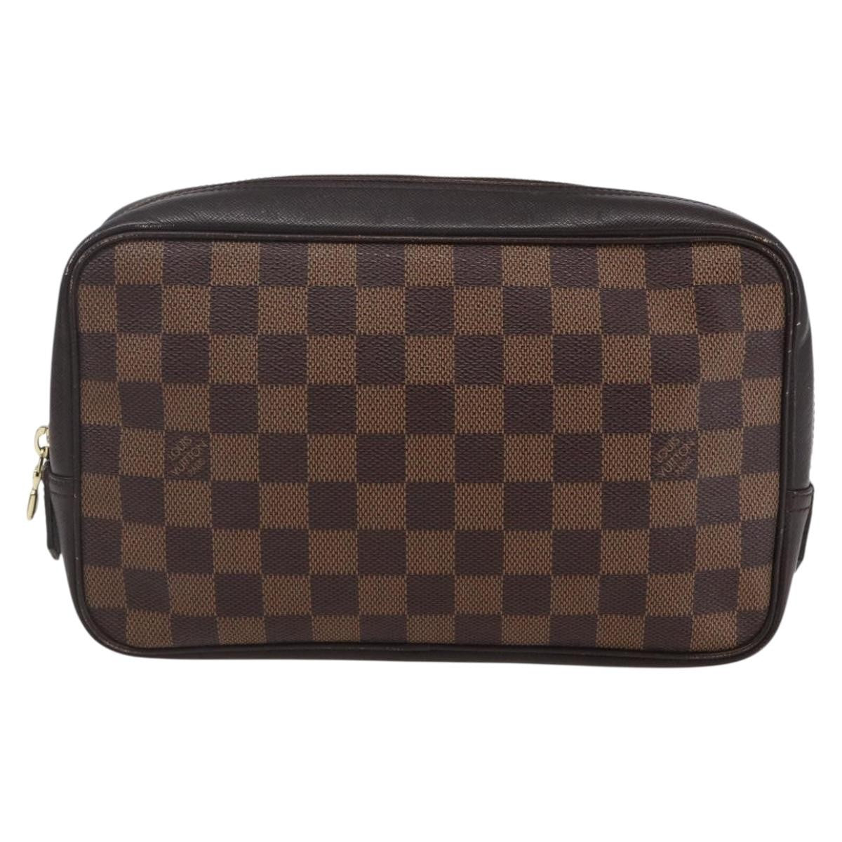 Louis Vuitton Trousse Toilette Damier Canvas, BROWN, CANVAS, Clutche & pouche