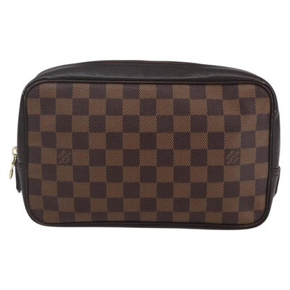 Louis Vuitton Trousse Toilette Damier Canvas, BROWN, CANVAS, Clutche & pouche