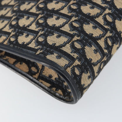Christian Dior Vintage Trotter Shoulder Bag Canvas, NAVY, CANVAS, Shoulder bag