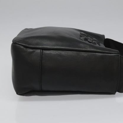 Salvatore Ferragamo Gancini Shoulder Bag Leather, BLACK, LEATHER, Shoulder bag