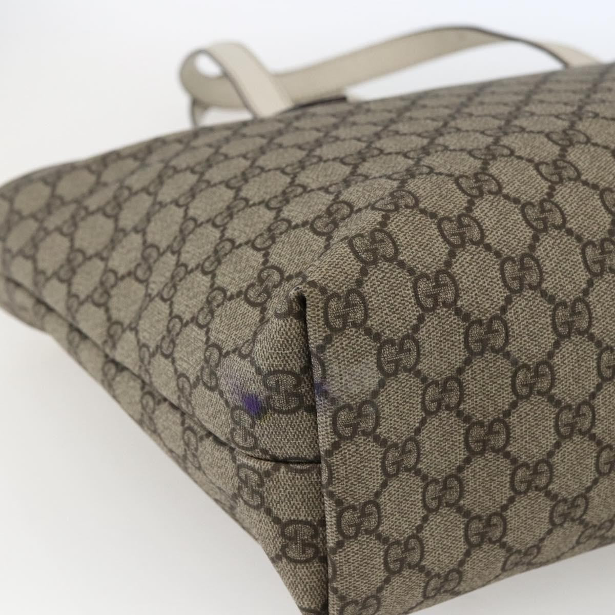 Gucci Plus Tote GG Coated Canvas with Leather, Beige, Canvas, Tote Bag