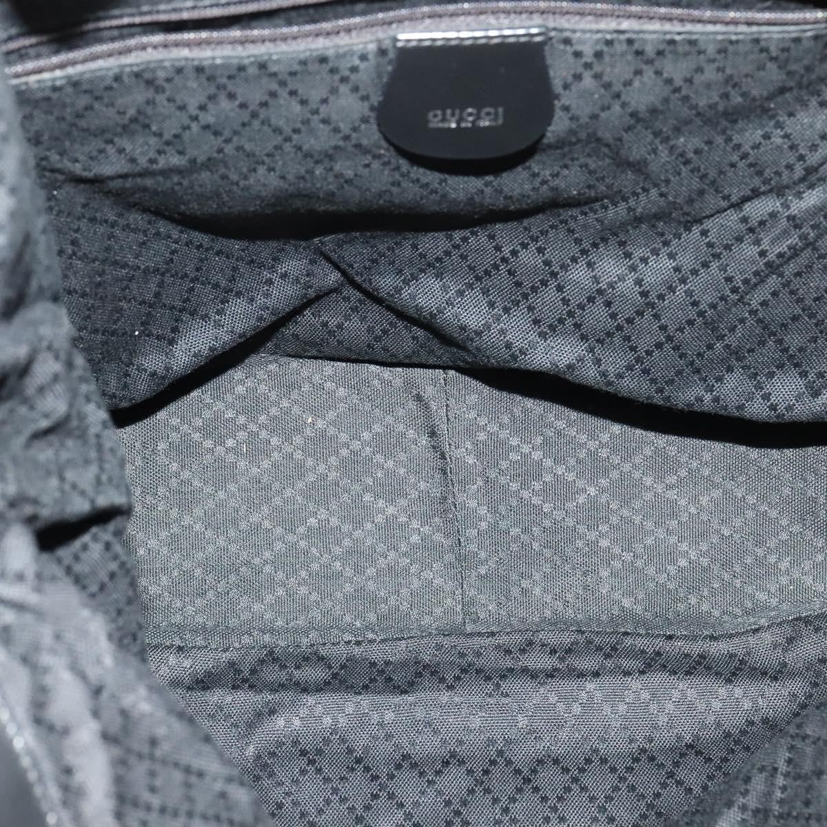 Gucci Vintage Bamboo Shoulder Bag Nylon, BLACK, NYLON, Shoulder bag