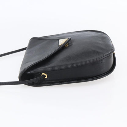 Saint Laurent Vintage Shoulder Bag Leather, BLACK, LEATHER, Shoulder bag