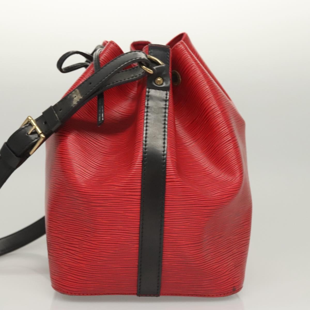 Louis Vuitton Petit Noe Handbag Two Tone Epi Leather, RED, LEATHER, Handbag
