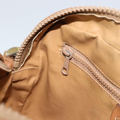 Celine Vintage Macadam Shoulder Bag Canvas and Leather, BROWN, CANVAS, Shoulder bag