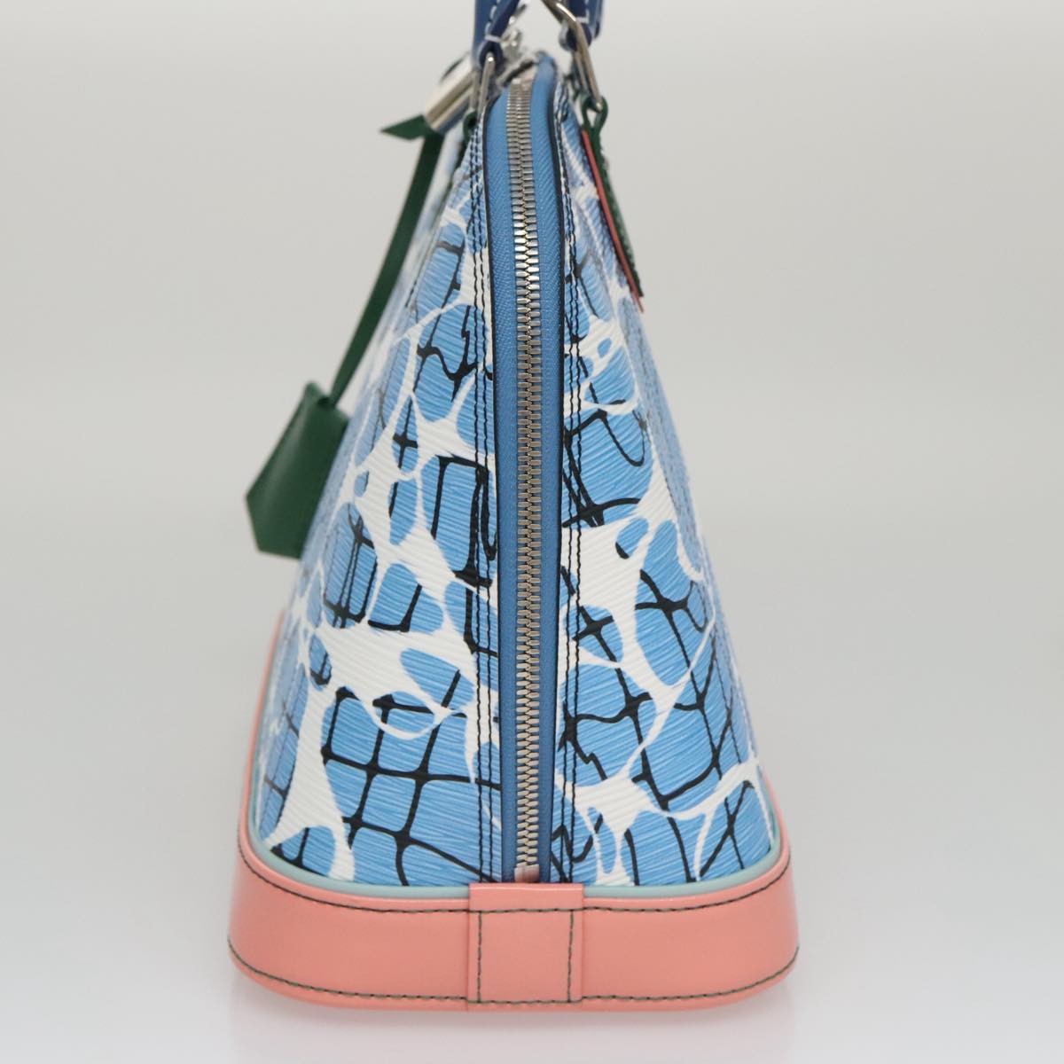 Louis Vuitton Alma Handbag Limited Edition Print Epi Leather, Blue, Leather, Handbag
