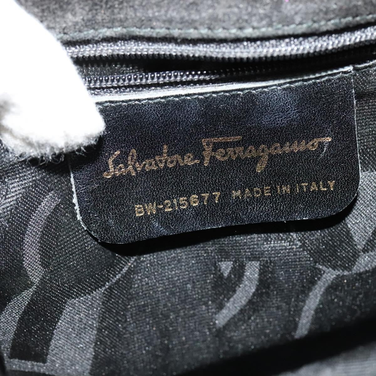 Salvatore Ferragamo Vintage Vara Bow Top Handle Bag Patent Leather, BLACK, PATENT_LEATHER, Handbag