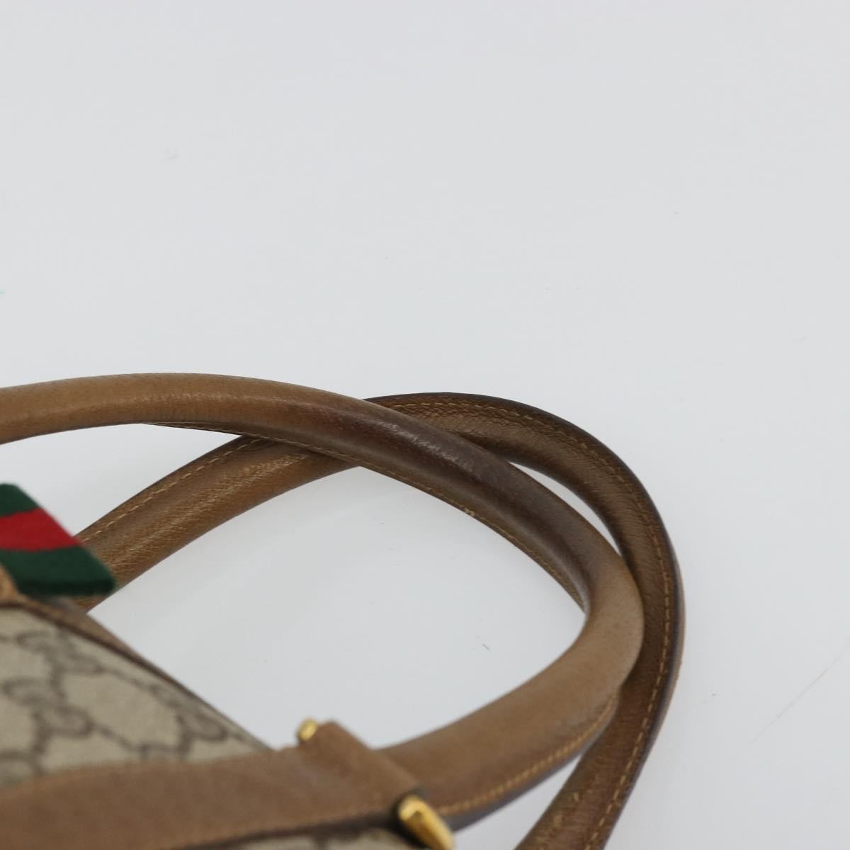 Gucci Vintage Web Sherry Line Handbag Micro GG Canvas, Beige, Canvas, Handbag