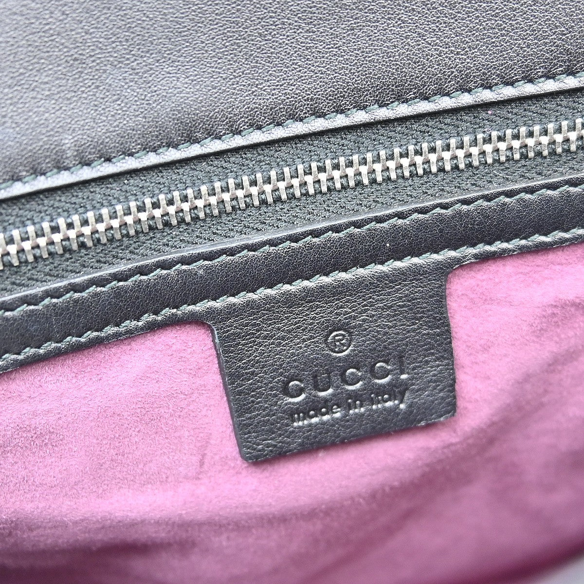 Gucci Lady Lock Satchel Leather, Black, Leather, Handbag