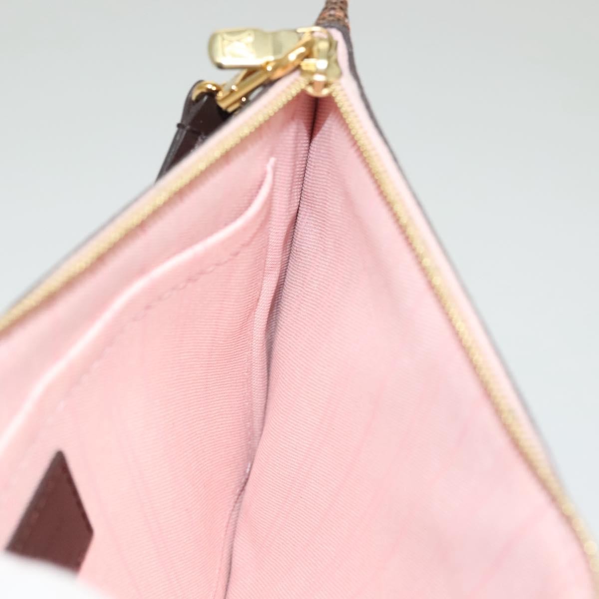 Louis Vuitton Neverfull Pochette Damier, BROWN, CANVAS, Tote bag