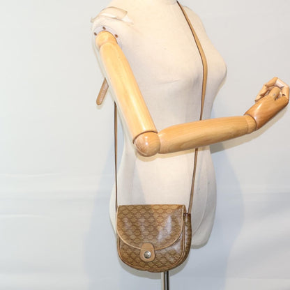 Celine Macadam Shoulder Bag Leather, BEIGE, CANVAS, Shoulder bag