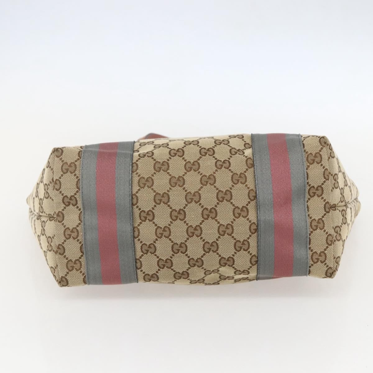 Gucci Jolie Web Tote GG Canvas, BEIGE, CANVAS, Tote bag