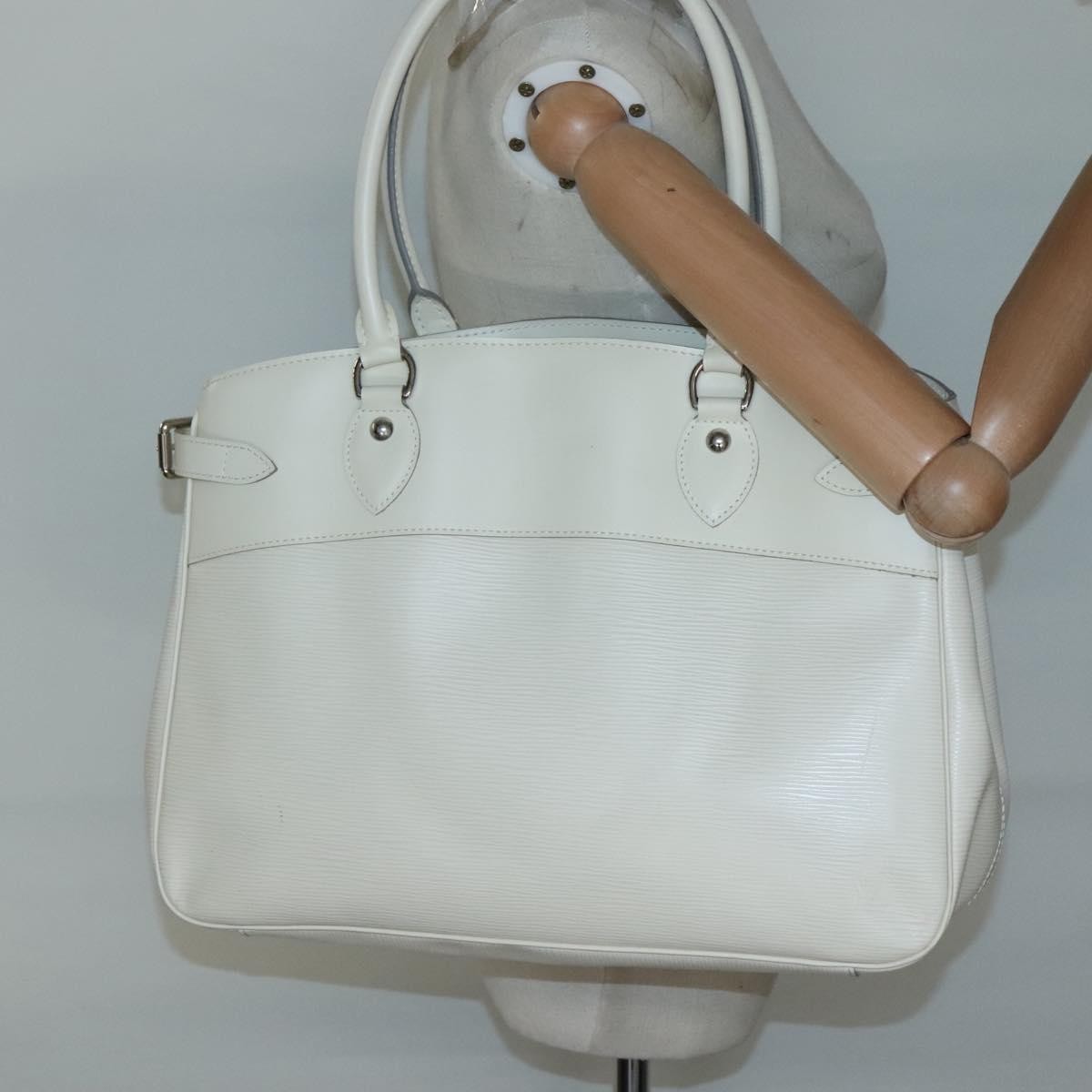 Louis Vuitton Passy Tote Epi Leather, WHITE, LEATHER, Tote bag