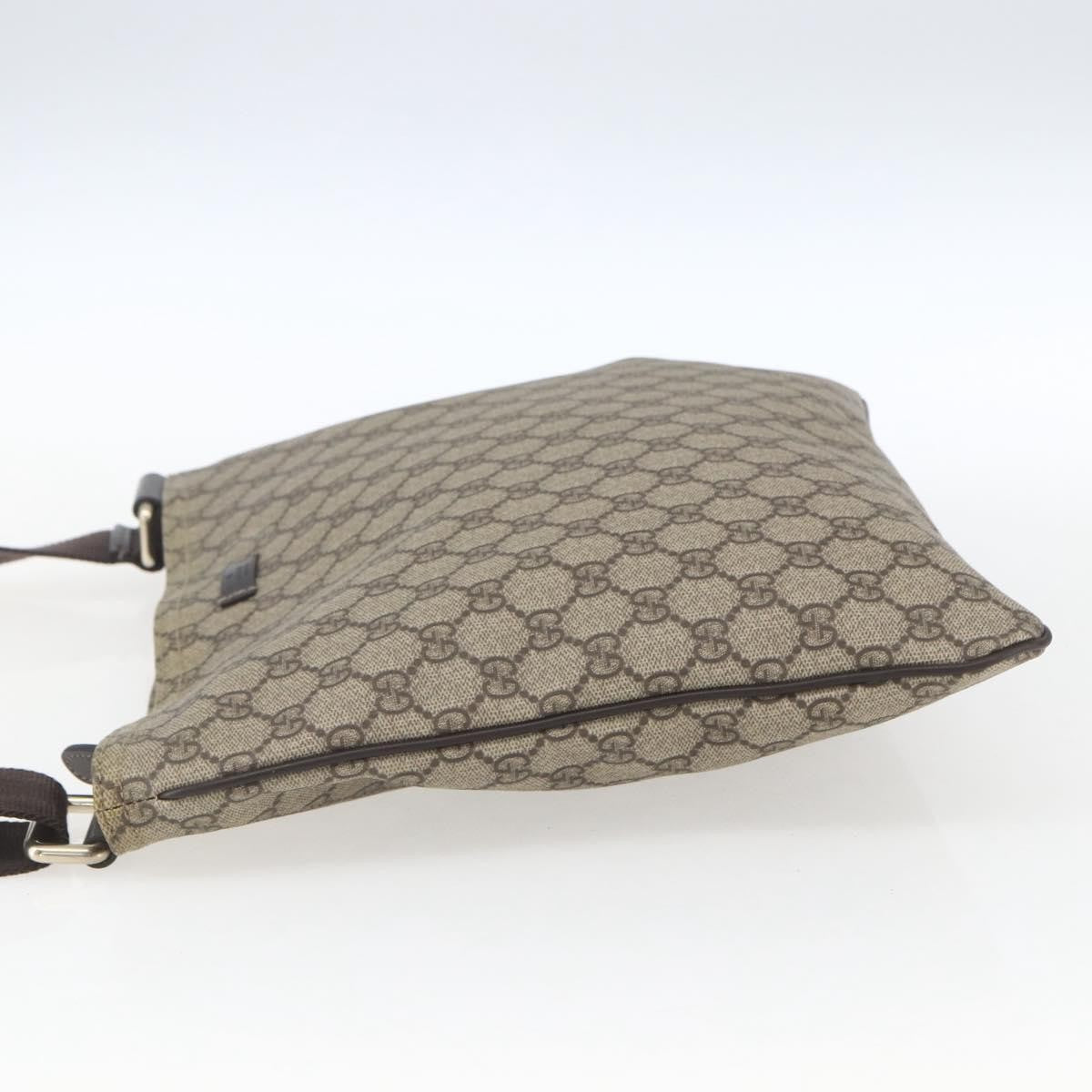 Gucci Zip Top Messenger Bag GG Coated Canvas, BEIGE, CANVAS, Shoulder bag