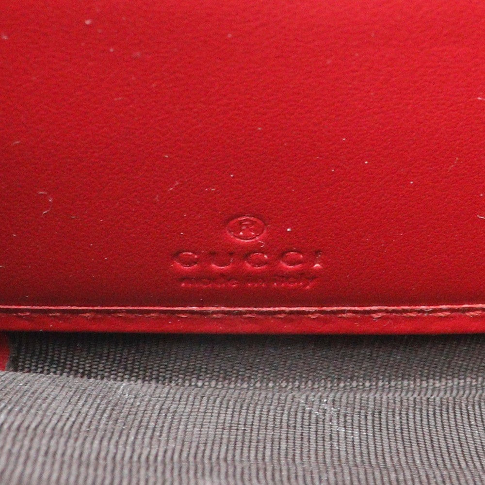 Gucci GG Marmont Zip Around Wallet Matelasse Leather, RED, LEATHER, Wallets