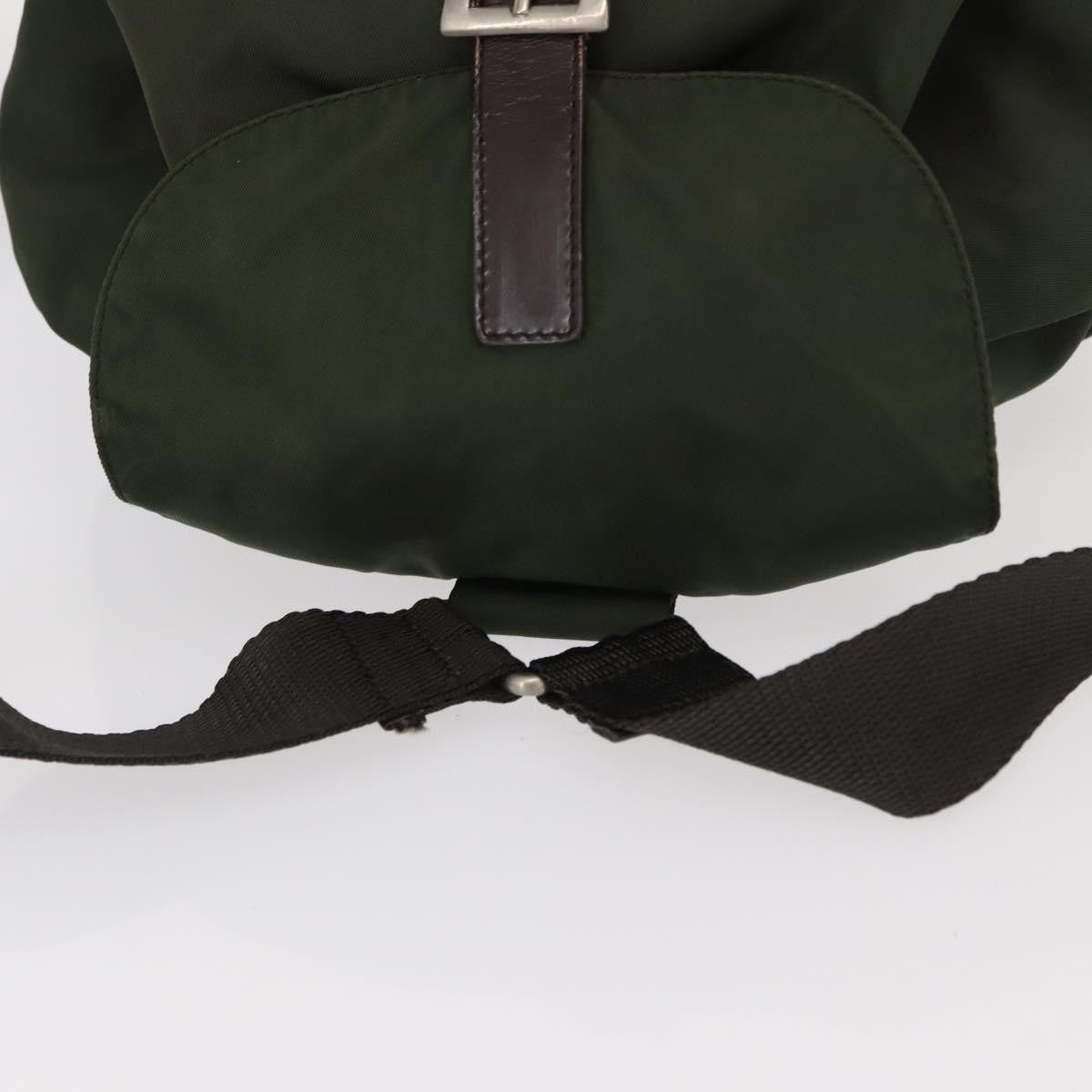 Prada Front Pocket Backpack Tessuto, Khaki, Nylon, Backpack
