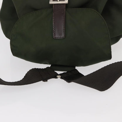 Prada Front Pocket Backpack Tessuto, Khaki, Nylon, Backpack