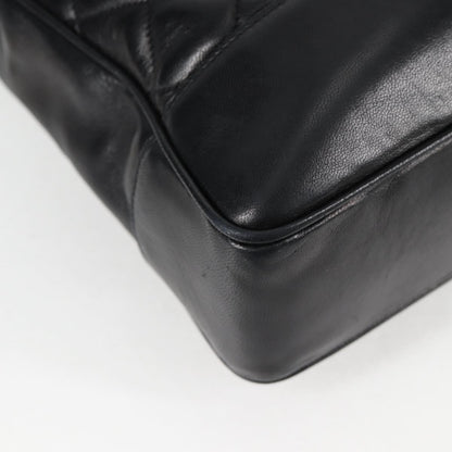 Chanel Vintage Shopping Tote Quilted Lambskin, BLACK, LEATHER, Tote bag