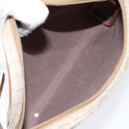 Christian Dior Vintage Honeycomb Shoulder Bag Canvas, BEIGE, CANVAS, Shoulder bag