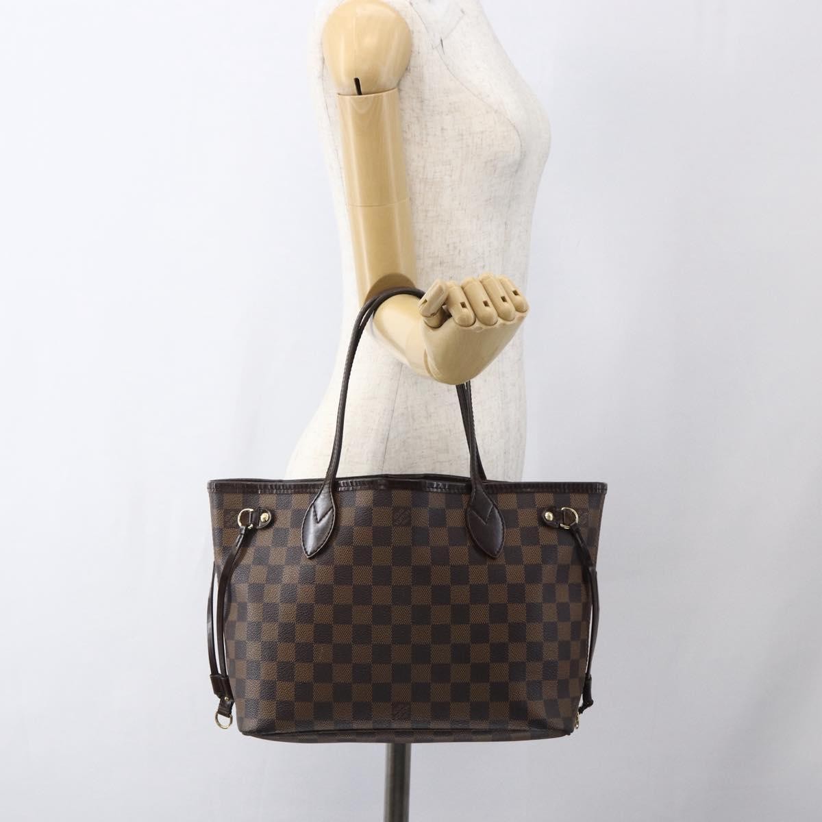Louis Vuitton Neverfull Tote Damier, BROWN, CANVAS, Tote bag