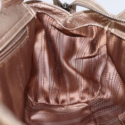 Salvatore Ferragamo Gancini Tote Leather, GOLD, LEATHER, Tote bag