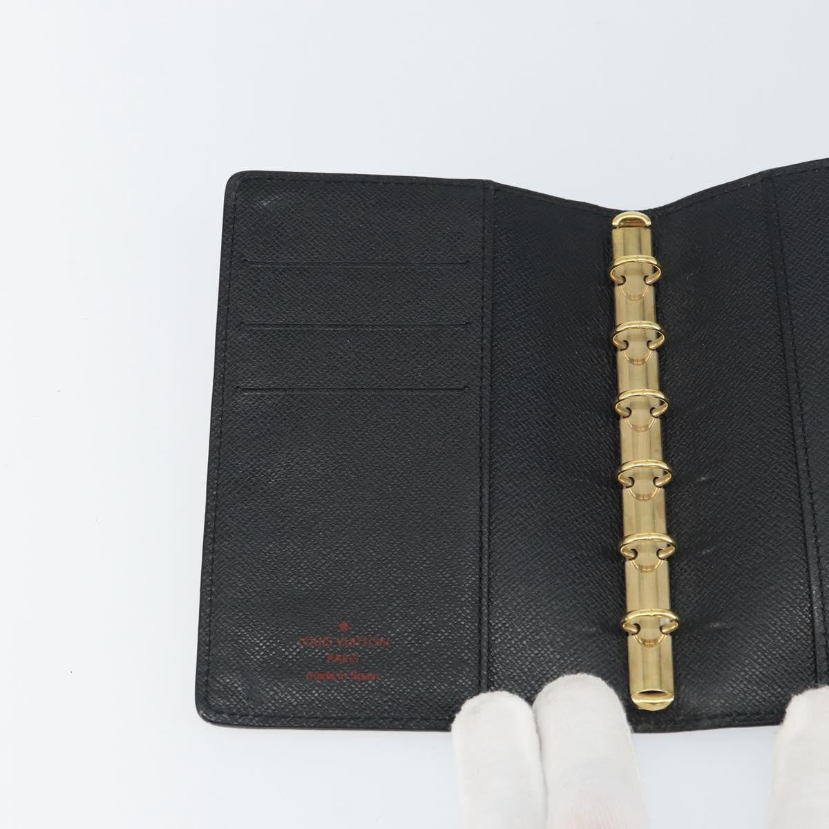 Louis Vuitton Agenda Cover Epi Leather, BLACK, LEATHER, Wallets