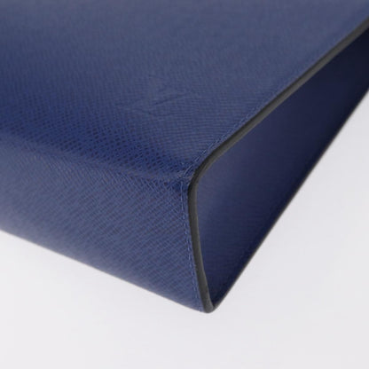 Louis Vuitton Pochette Voyage Taiga Leather, Blue, Leather, Clutch
