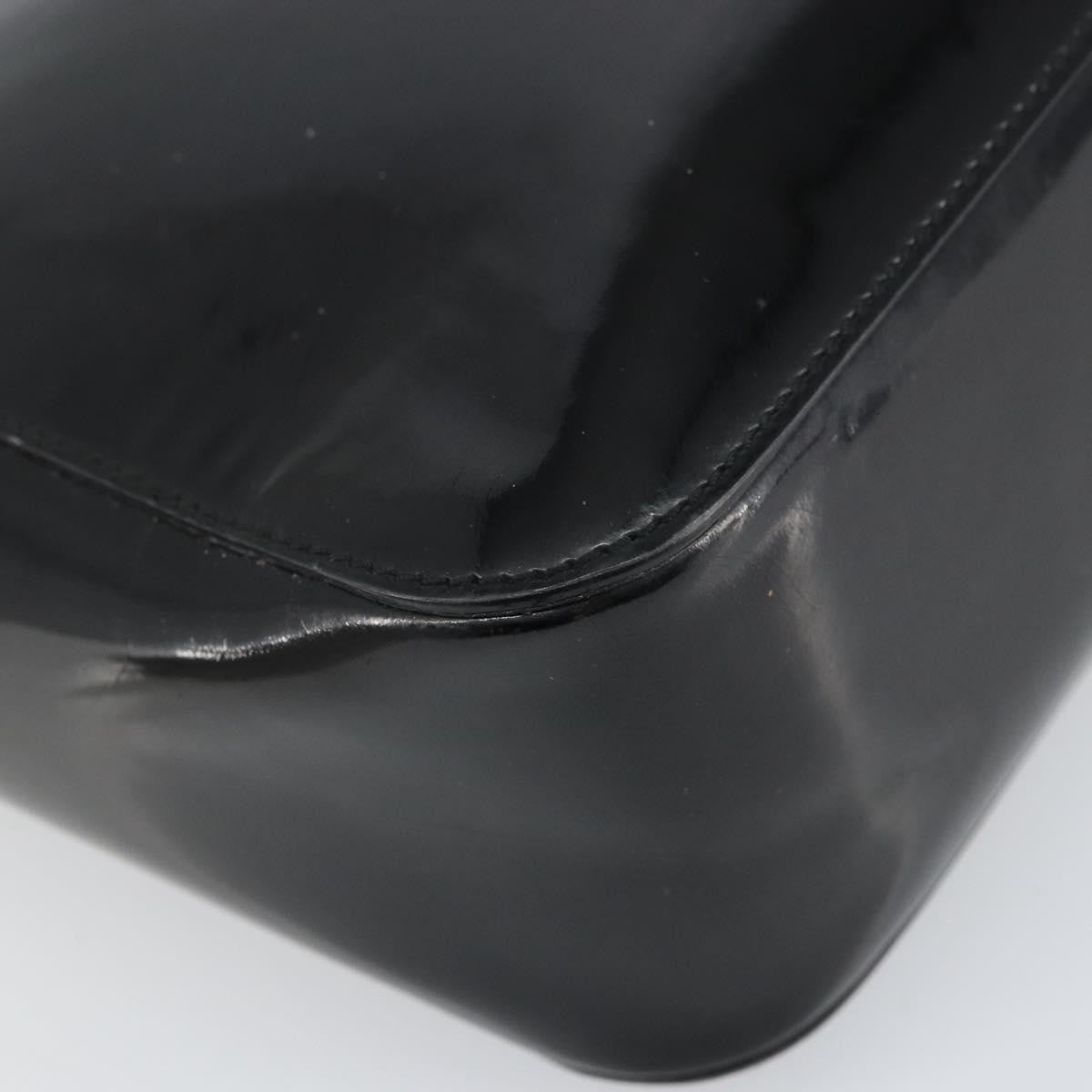 Gucci Vintage Bamboo Handle Bag Patent leather, BLACK, PATENT_LEATHER, Handbag