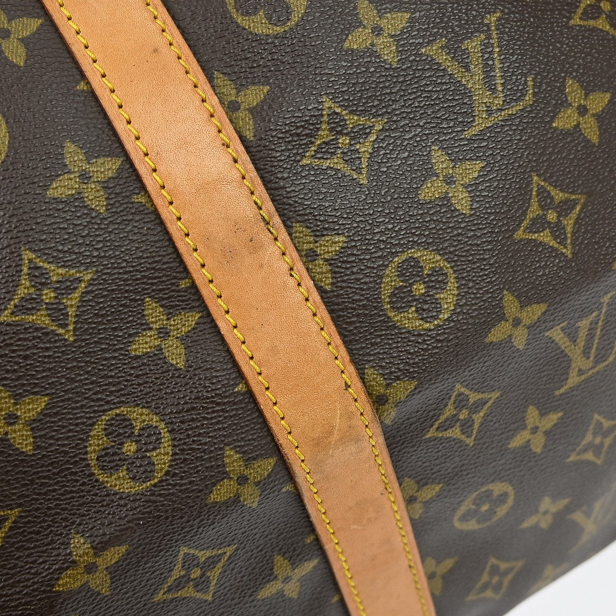Louis Vuitton Keepall Bandouliere Bag Monogram Canvas, BROWN, CANVAS, Travel bag
