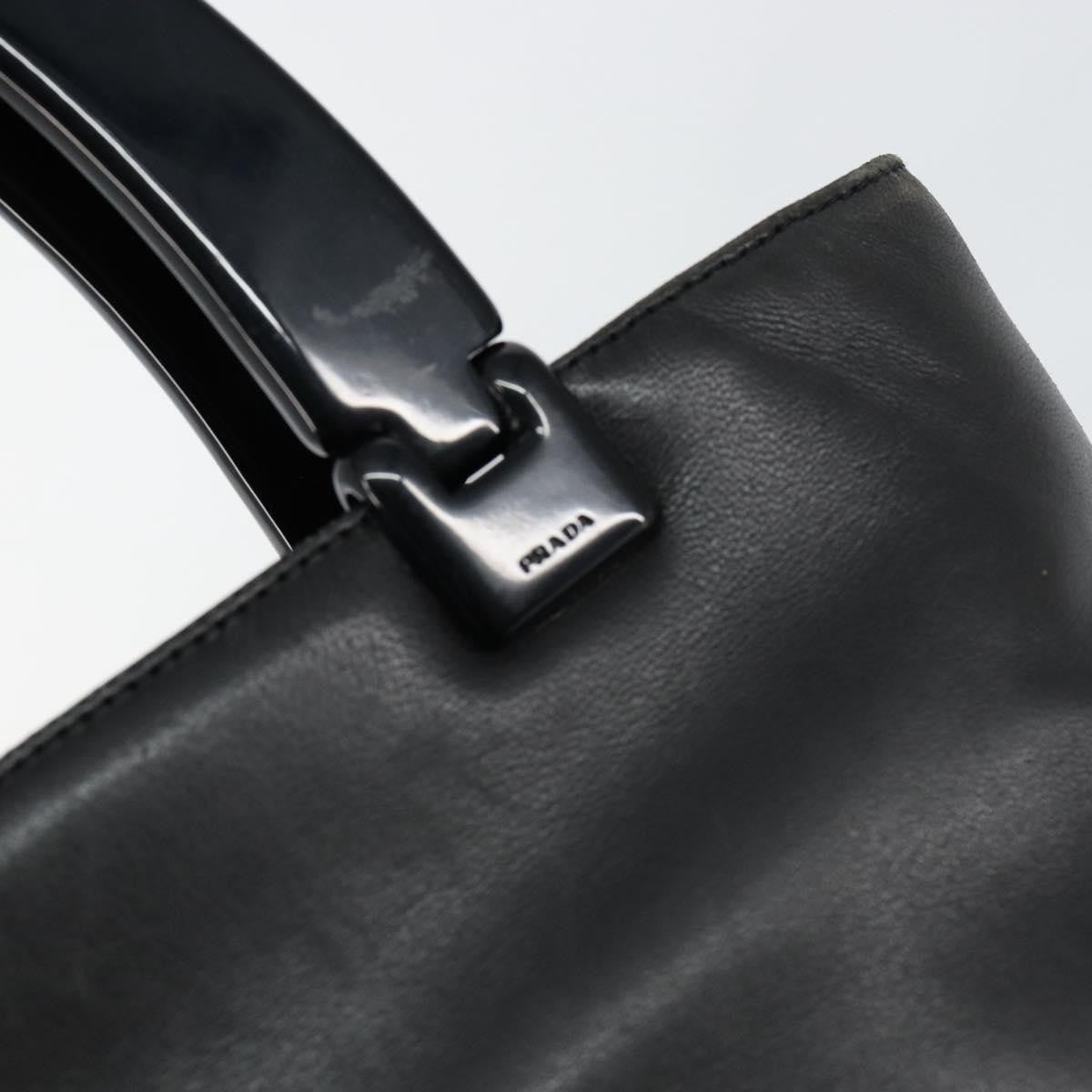Prada Vintage Handbag Leather, BLACK, LEATHER, Handbag