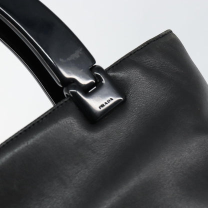 Prada Vintage Handbag Leather, BLACK, LEATHER, Handbag