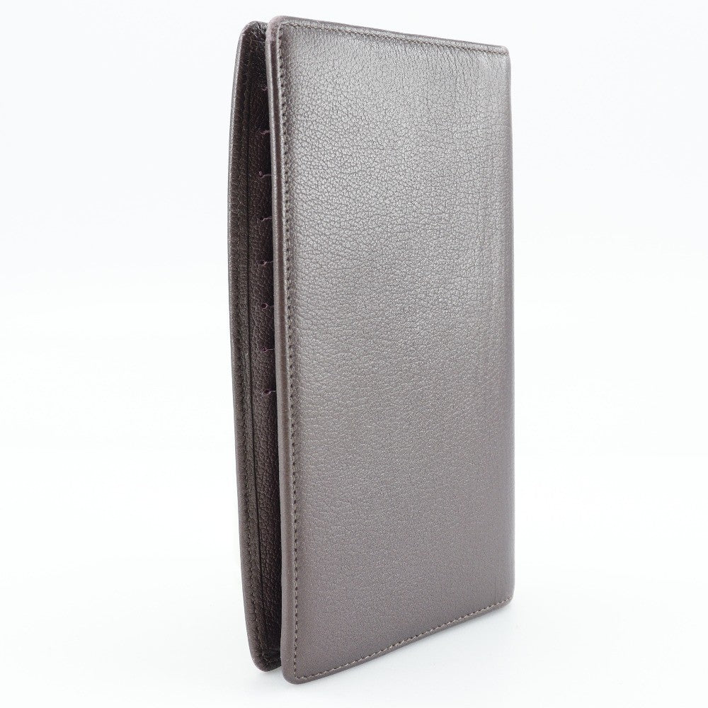 Chanel Camellia Bifold Card Case Leather, PURPLE, LEATHER, Wallets