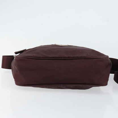 Prada Front Pocket Crossbody Bag Tessuto, BURGUNDY, NYLON, Shoulder bag