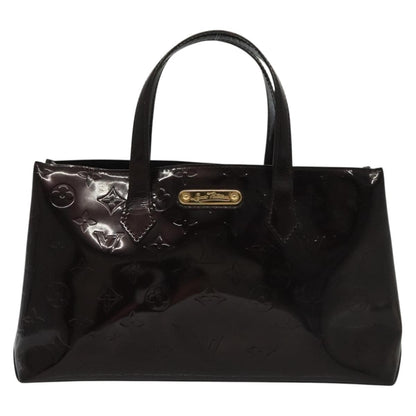 Louis Vuitton Wilshire Handbag Monogram Vernis, PURPLE, PATENT_LEATHER, Handbag