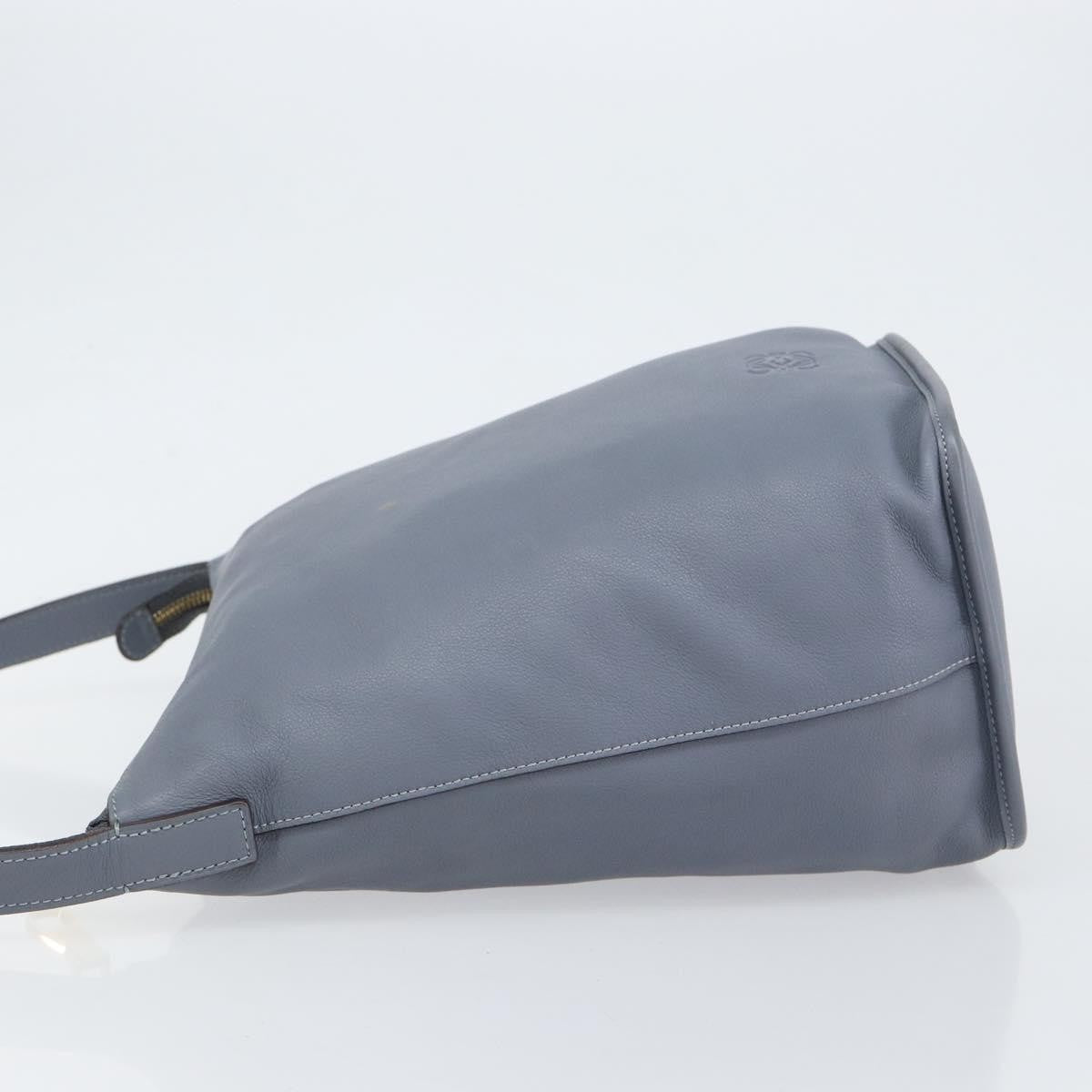 Loewe Anagram Shoulder Bag Leather, BLUE, LEATHER, Shoulder bag