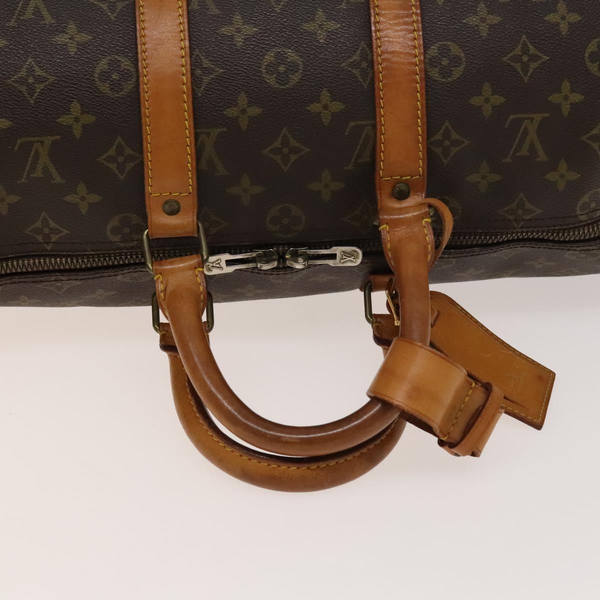 Louis Vuitton Keepall Bandouliere Bag Monogram Canvas, BROWN, CANVAS, Travel bag
