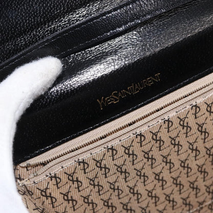 Saint Laurent Vintage Shoulder Bag Leather, BLACK, LEATHER, Shoulder bag