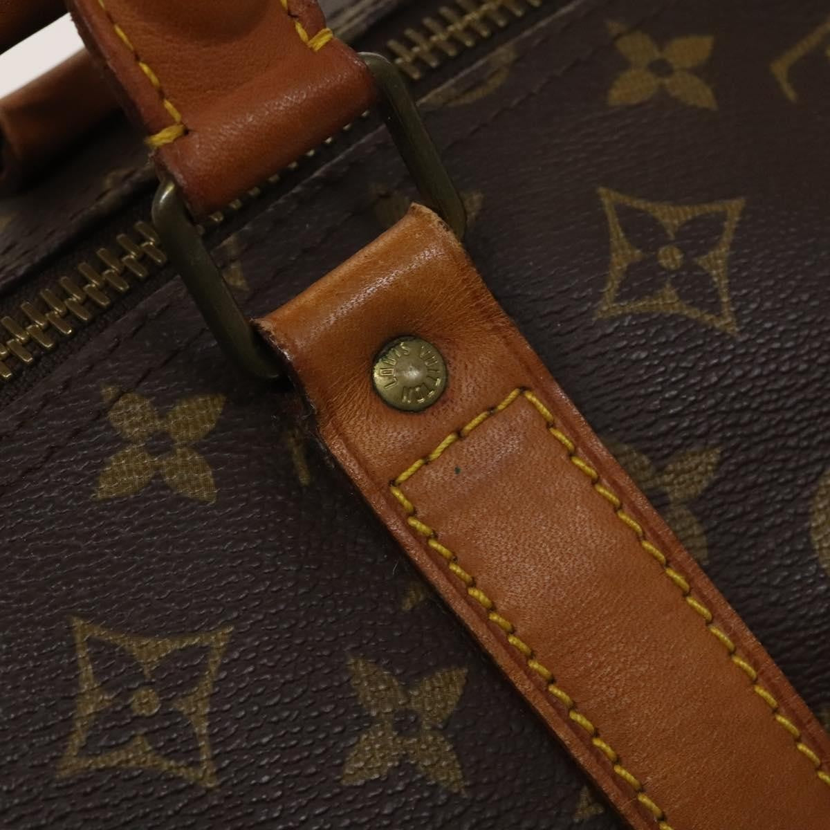 Louis Vuitton Keepall Bag Monogram Canvas, BROWN, CANVAS, Travel bag
