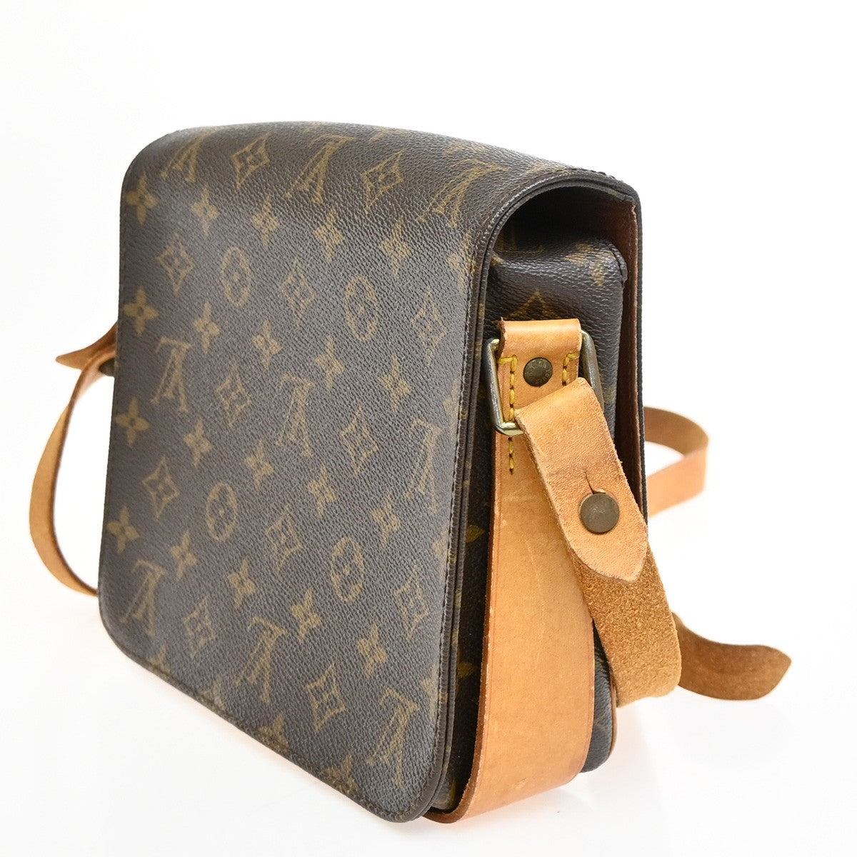 Louis Vuitton Cartouchiere Handbag Monogram Canvas, BROWN, CANVAS, Shoulder bag