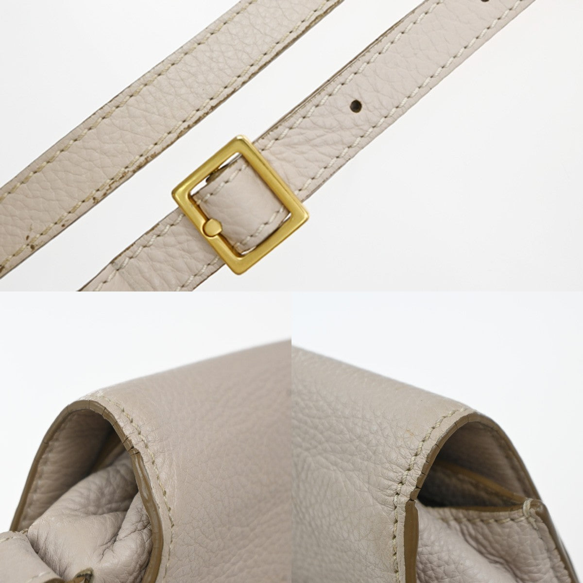 Chloe Marcie Crossbody Bag Leather, BEIGE, LEATHER, Shoulder bag