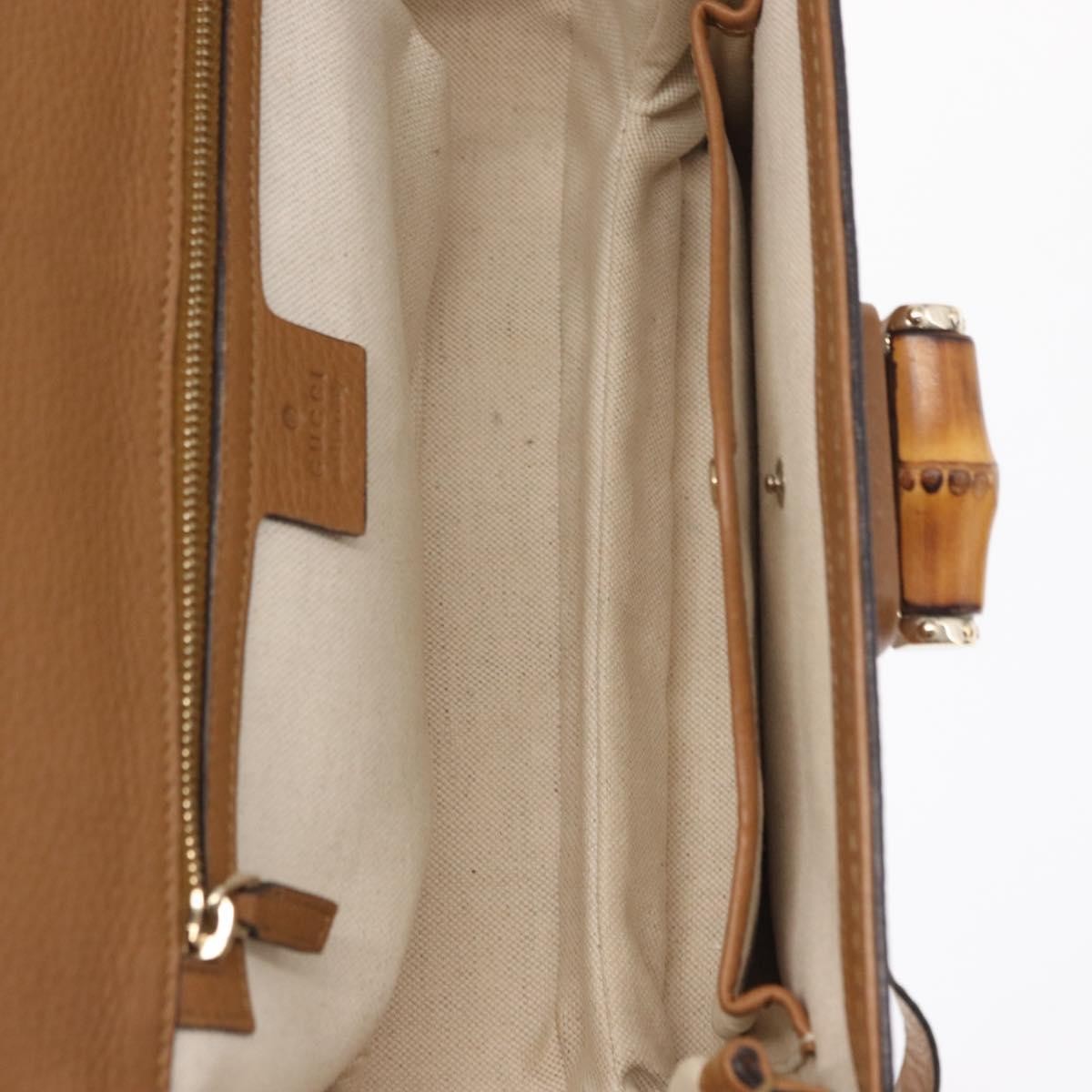 Gucci New Bamboo 1921 Top Handle Bag Leather, BROWN, LEATHER, Handbag