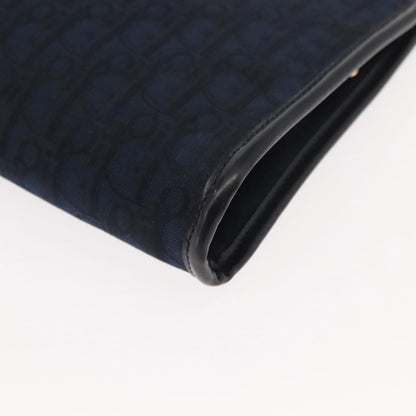 Christian Dior Vintage Trotter Pouch Canvas, NAVY, CANVAS, Clutche & pouche