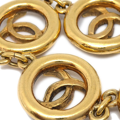 Chanel CC Cutout Round Bracelet Metal, GOLD, GOLD_PLATED, Bracelet