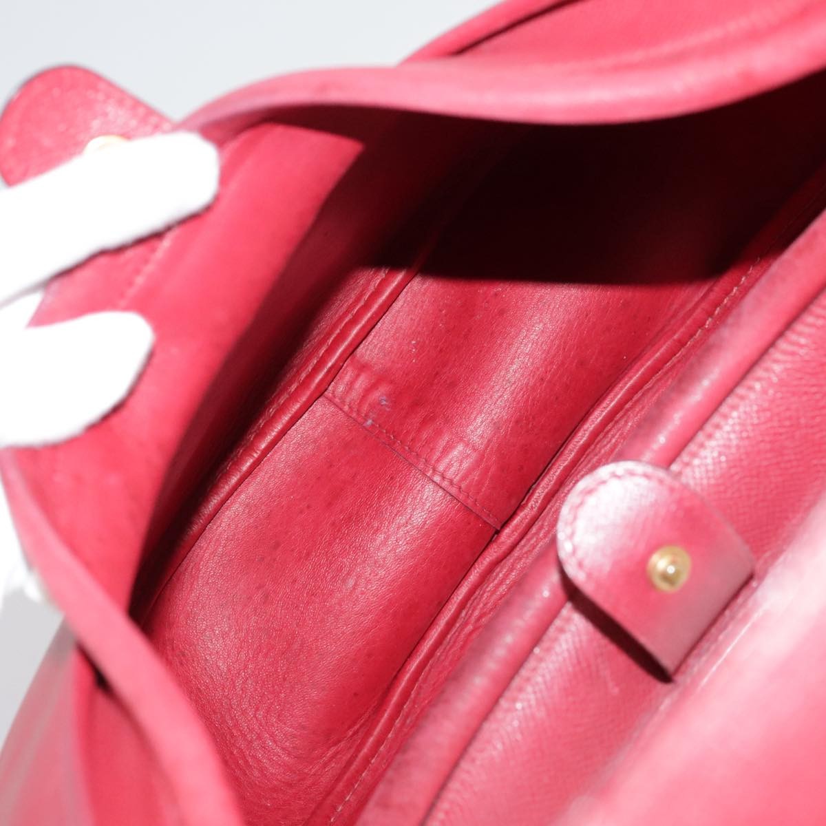 Hermes Foley cognac Handbag Leather, RED, LEATHER, Shoulder bag