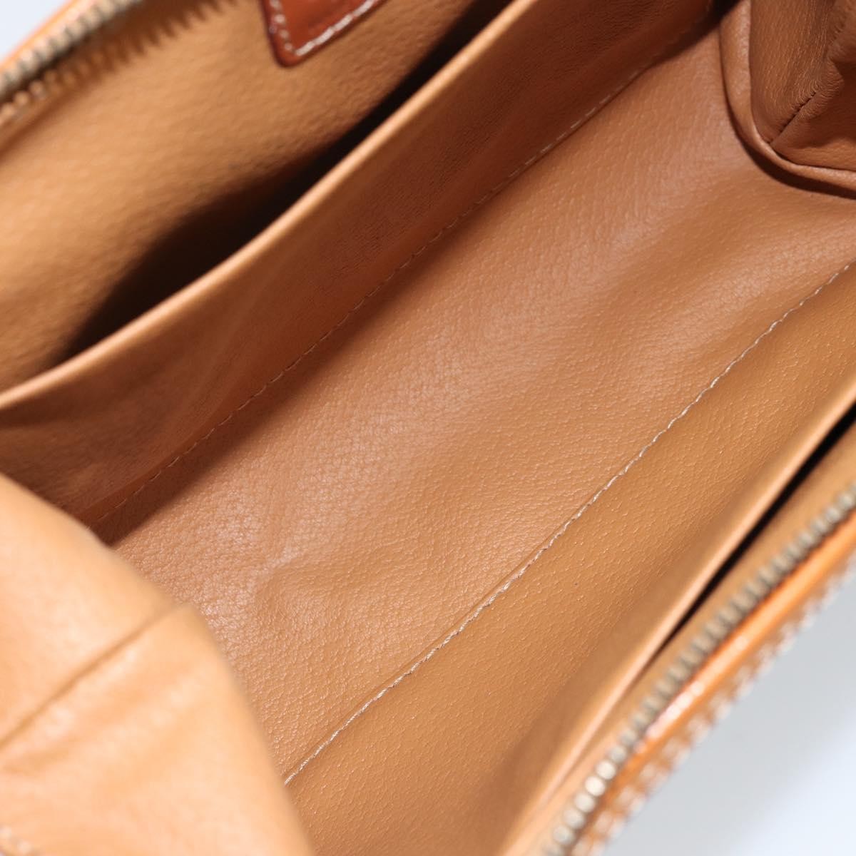 Celine Macadam Pochette Canvas and Leather, Brown, Canvas, Clutch
