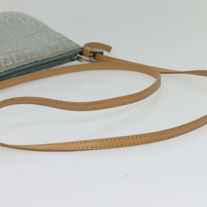 Fendi Vintage Flat Crossbody Bag Zucchino Canvas, BLUE, CANVAS, Shoulder bag