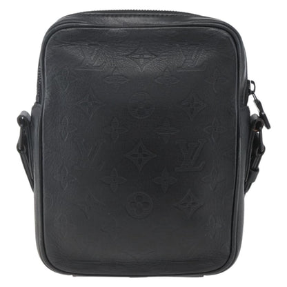 Louis Vuitton Danube Handbag Monogram Shadow Leather, BLACK, LEATHER, Shoulder bag